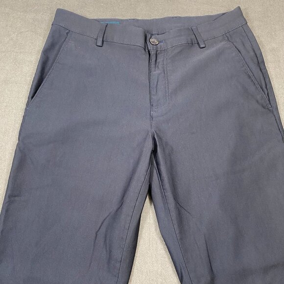 Perry Ellis Mens Slim Fit Navy Blue Dress Pants Size 30x30 Viscose & Polyester - Picture 2 of 14